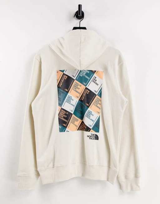 The North Face Walls Are Meant For Climbing hoodie in cream ASOS
