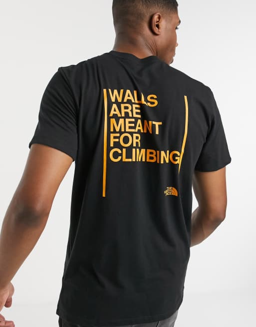 The North Face Walls Are Meant For Climbing t-shirt in black