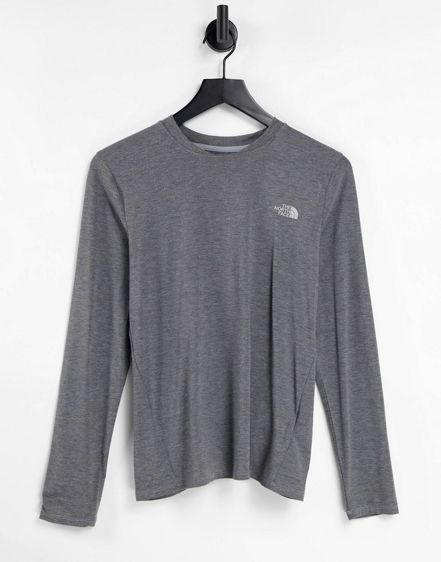 The North Face Wander long sleeve t-shirt in gray-Grey