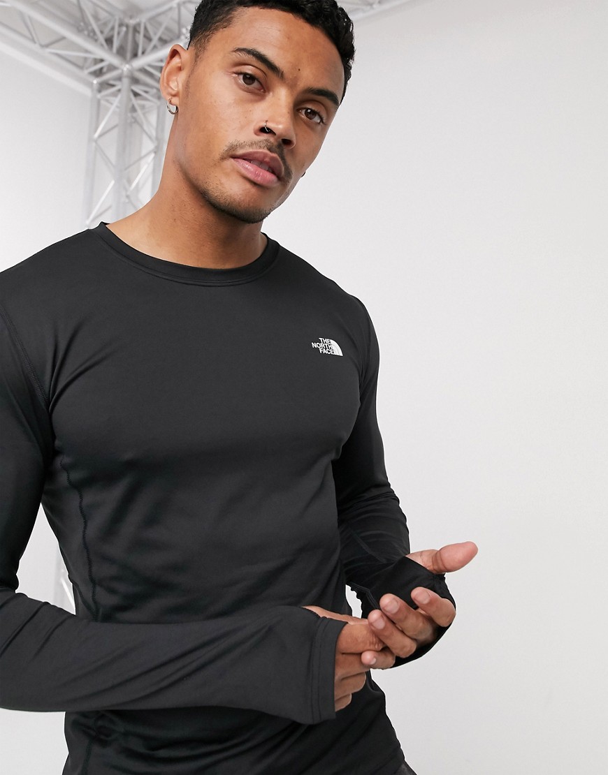 The North Face Warm poly long sleeve top in black