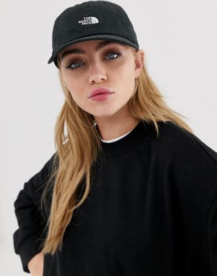 The North Face Washed Norm cap in black 