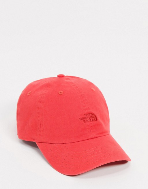 The North Face Washed Norm cap in red