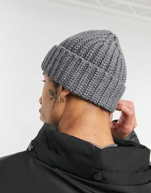 The North Face Watchman chunky knit beanie in gray