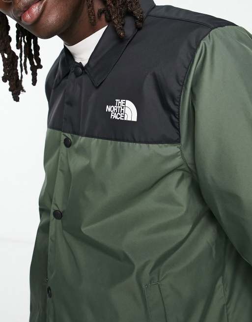 The North Face water repellent coach jacket in khaki and black