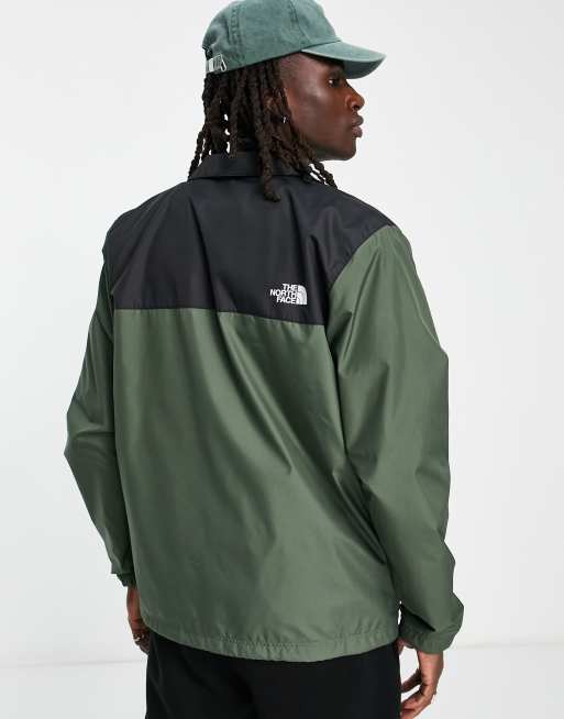 The North Face water repellent coach jacket in khaki and black