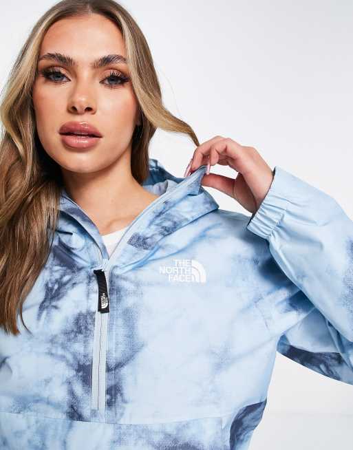 The North Face Waterproof Fanorak in blue tie-dye ASOS