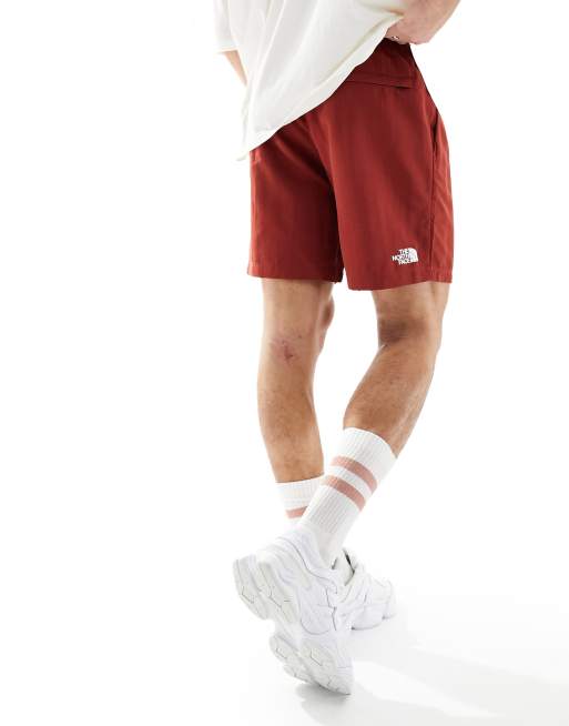 The North Face Watershort logo swim shorts in red, 5 of 5