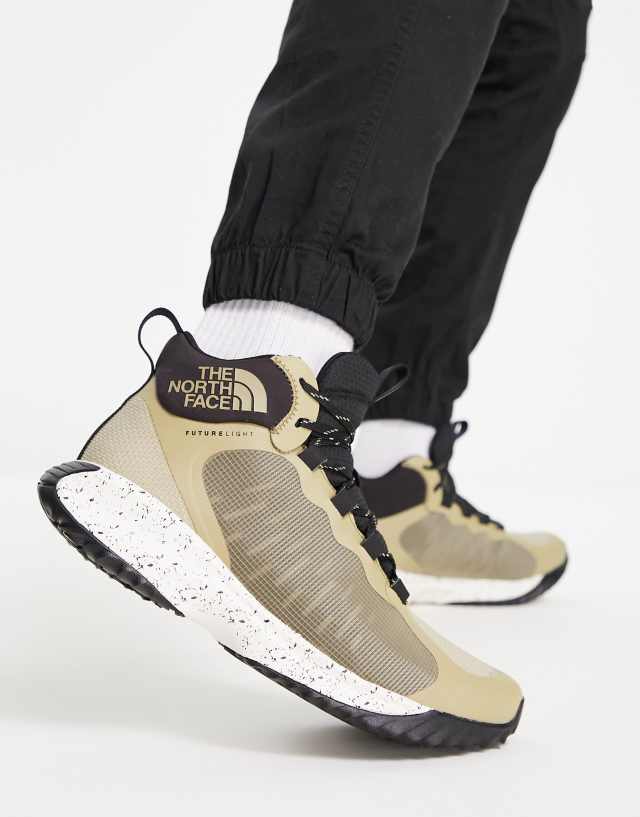 The North Face Wayroute high top sneakers in tan