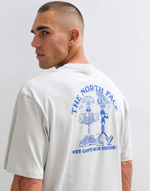 The North Face Why Cant We Be Friends oversized t-shirt in grey, 4 of 5