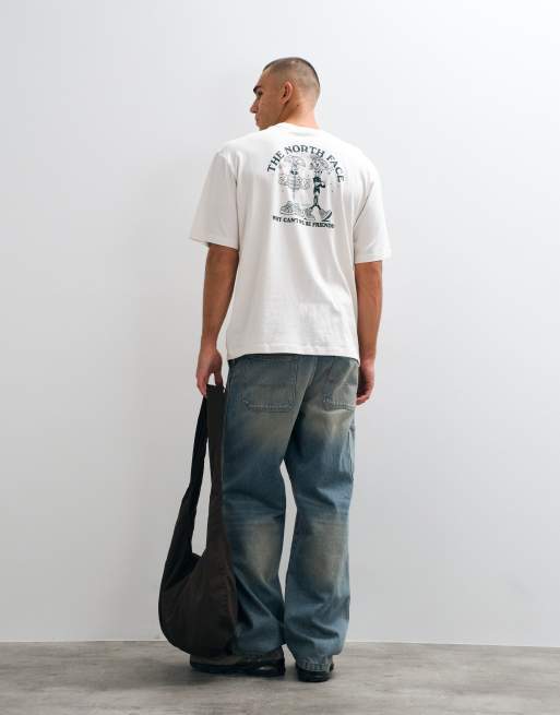 The North Face Why Cant We Be Friends oversized t-shirt in white, 3 of 5