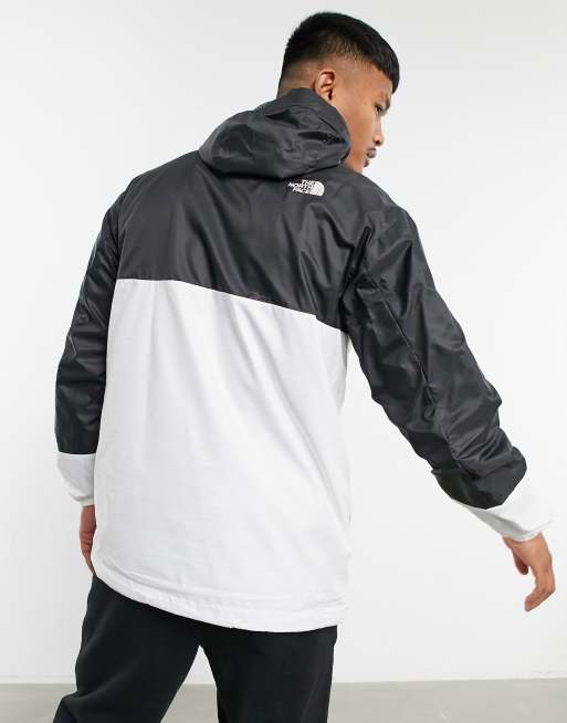 White and black on sale north face windbreaker