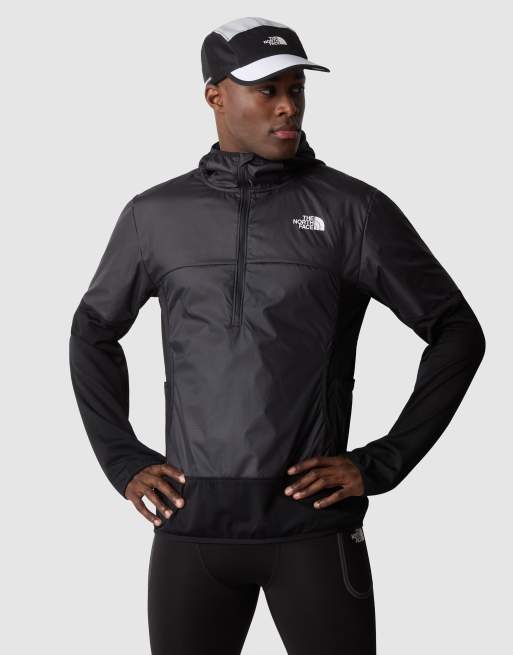 The North Face Winter warm pro 1/4 zip hooded jacket in black | ASOS