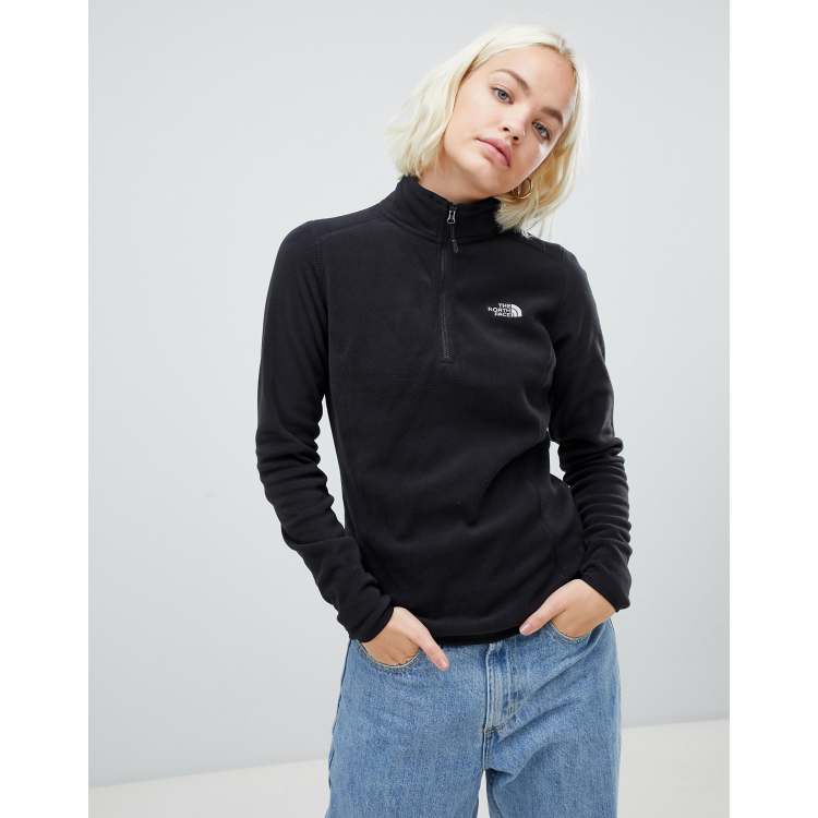 The North Face Women's 100 Glacier Half-Zip Fleece - Tnf Black  Shop  Clothing at Trojan Wake Ski Snow & Snow Skiers Warehouse