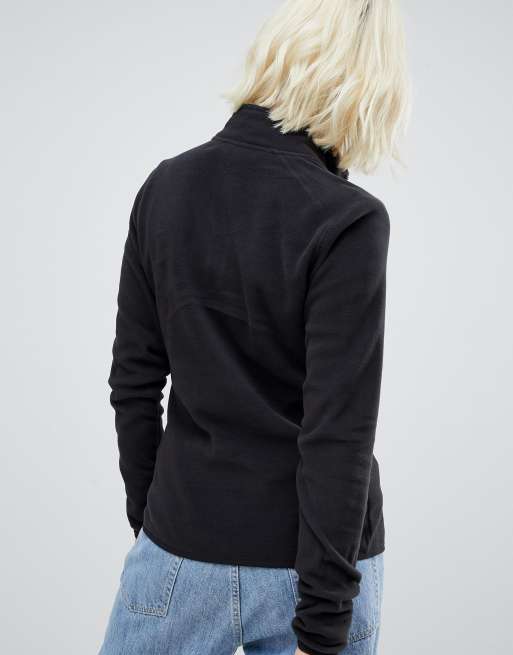 The North Face Womens 100 Glacier 1/4 Zip Fleece in Black, 2 of 4