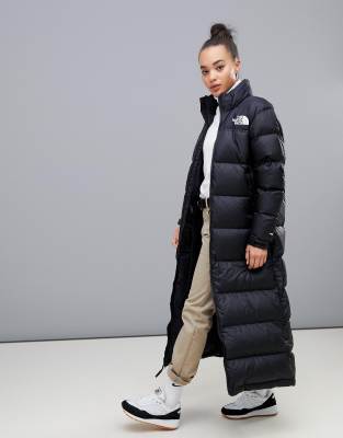 the north face womens nuptse duster in black