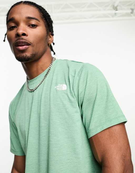 Green north face t hot sale shirt