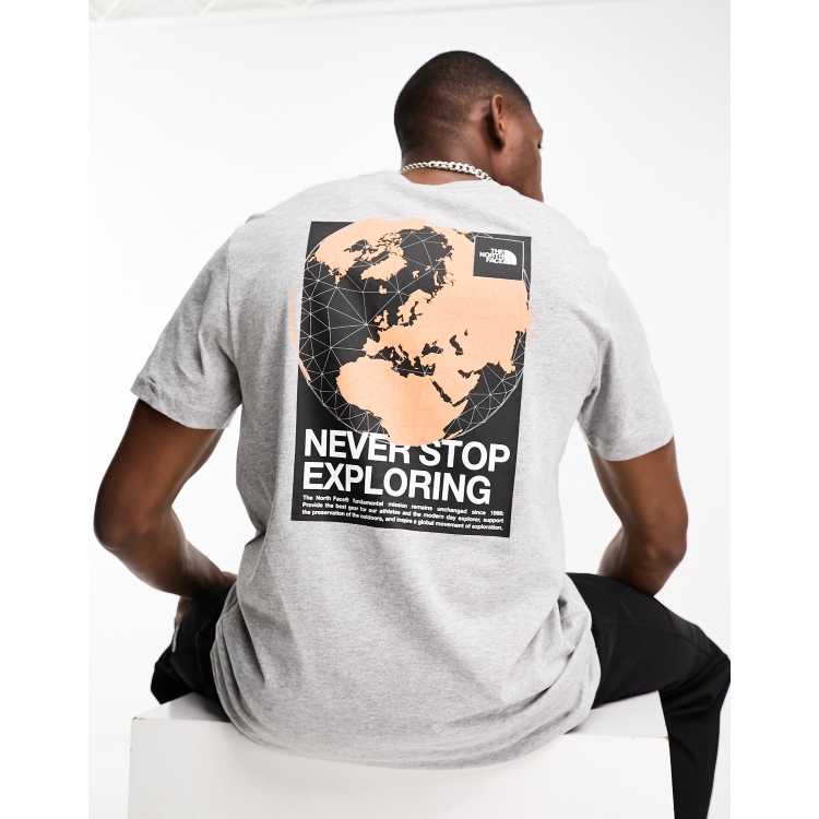 The North Face Mountain Outline back print t-shirt in black