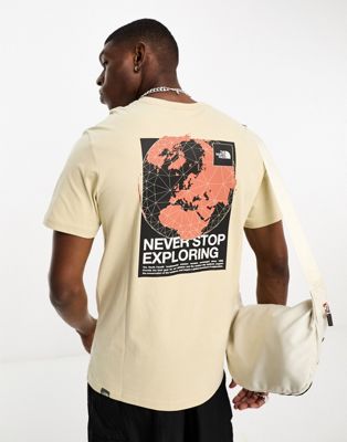 The North Face World Connection back print t-shirt in yellow Exclusive at ASOS