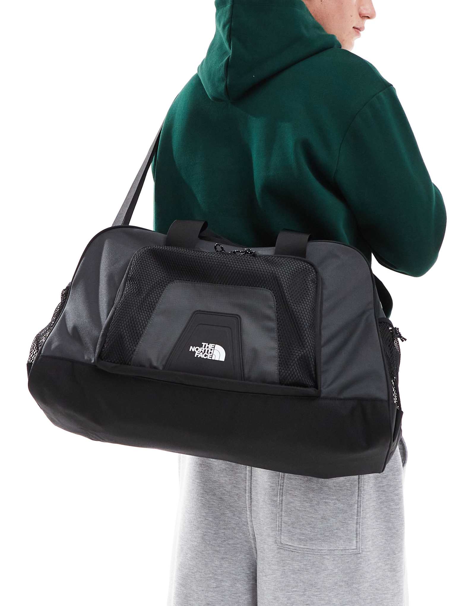 Спортивная сумка The North Face Y2K черно-серого цвета