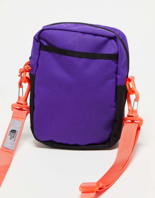 The North Face Y2K logo crossbody bag in multi purple, 3 of 4