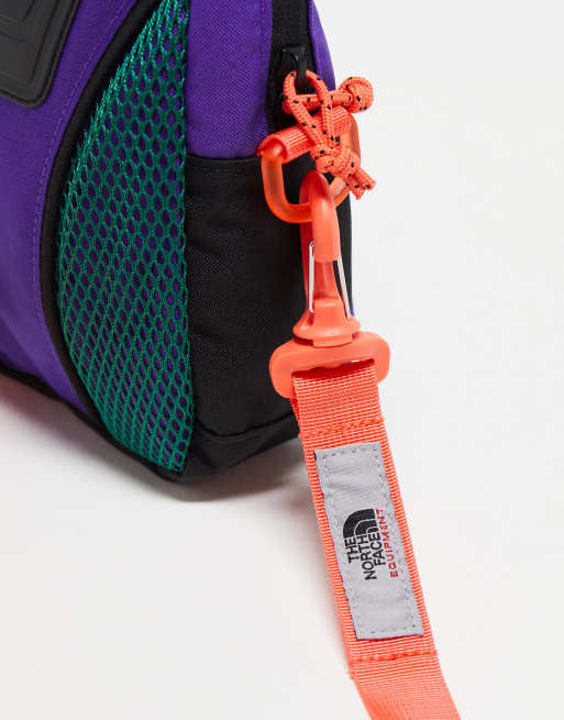 The North Face Y2K logo crossbody bag in multi purple, 4 of 4