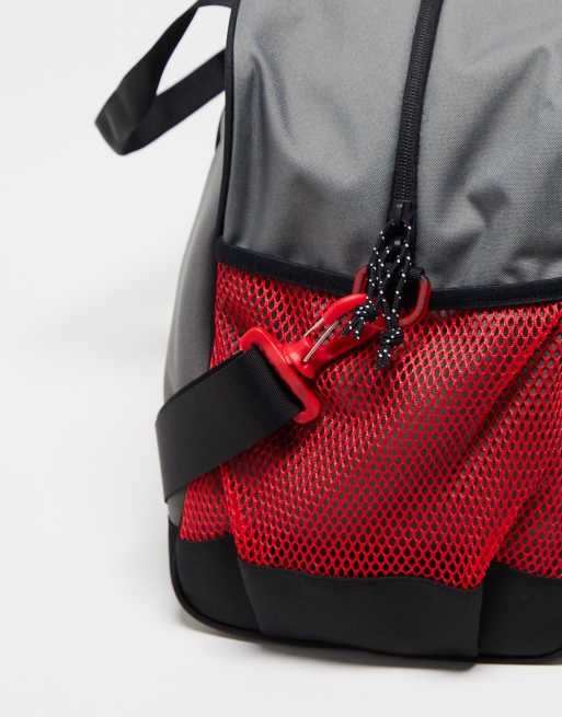 The North Face Y2K logo duffel bag in grey, 2 of 4