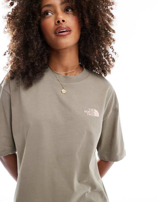 The North Face Yosemite Postcard backprint oversized t-shirt in mushroom grey