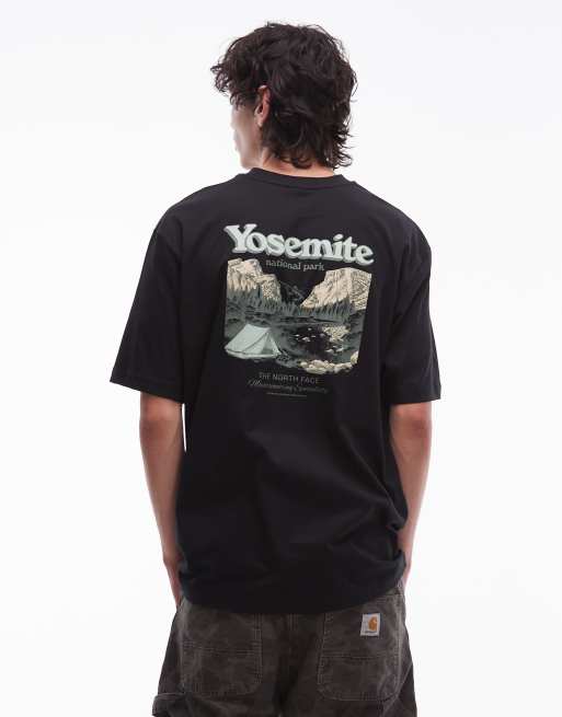 The North Face - Yosemite - Sort oversized T-shirt med postkort-print bagpå
