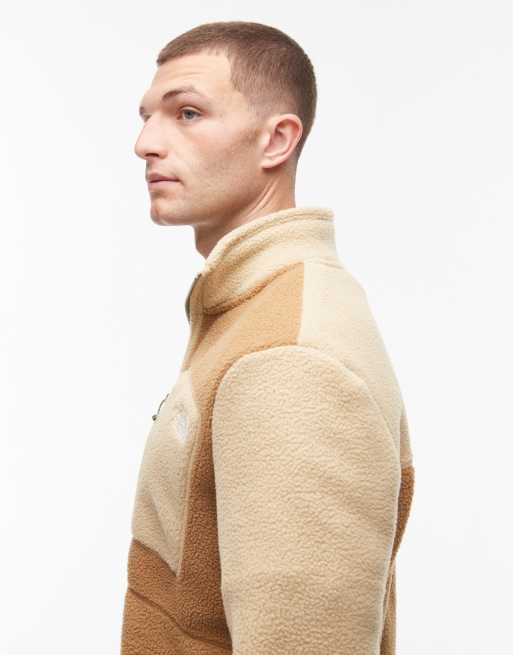 The North Face Yumiori 1/4 zip colourblock fleece in brown, 4 of 5
