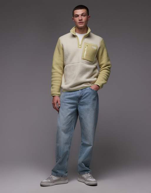The North Face Yumiori 1/4 zip colourblock fleece in light green, 2 of 5