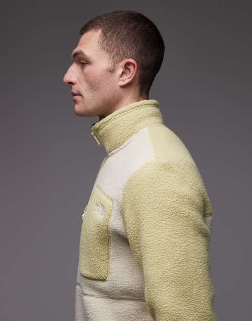 The North Face Yumiori 1/4 zip colourblock fleece in light green, 4 of 5