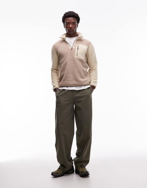 The North Face Yumiori 1/4 zip colourblock fleece jumper in light grey, 2 of 5