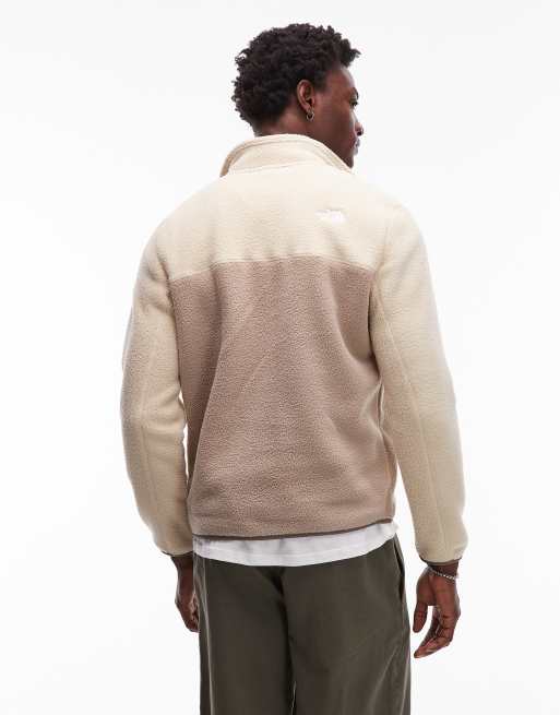 The North Face Yumiori 1/4 zip colourblock fleece jumper in light grey, 3 of 5