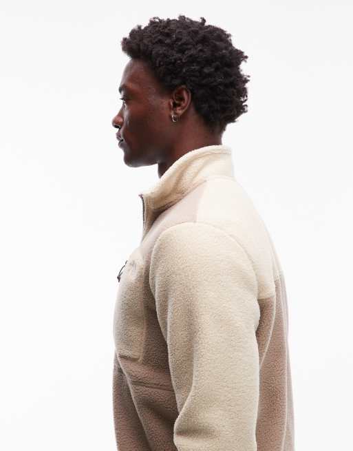 The North Face Yumiori 1/4 zip colourblock fleece jumper in light grey, 4 of 5