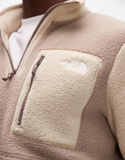 The North Face Yumiori 1/4 zip colourblock fleece jumper in light grey, 5 of 5