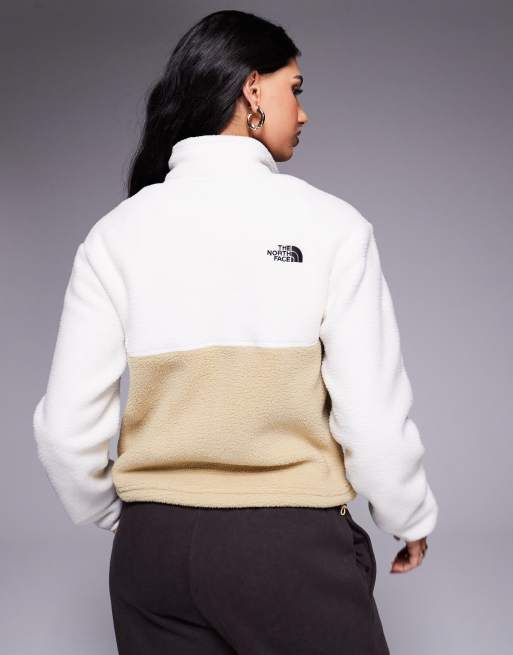 The North Face Yumiori 1/4 zip fleece in beige