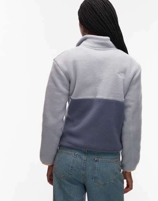 The North Face Yumiori 1/4 zip fleece in blue, 4 of 4