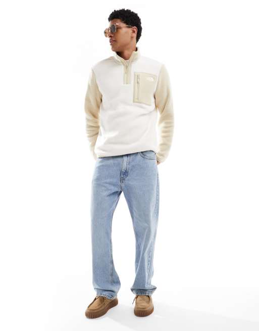The North Face Yumiori 1/4 zip fleece in white, 2 of 4