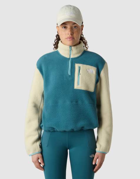 The North Face Yumiori 1/4 zip fleece jacket in space/gravel/blue eclip - view 1