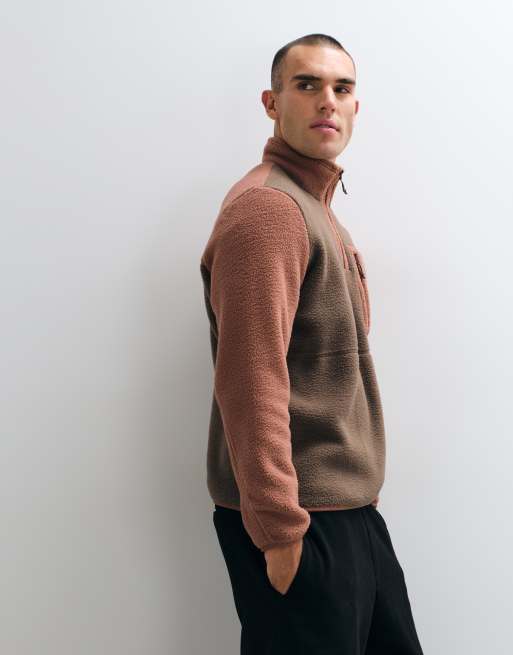 The North Face Yumiori 1/4 zip in brown, 3 of 5