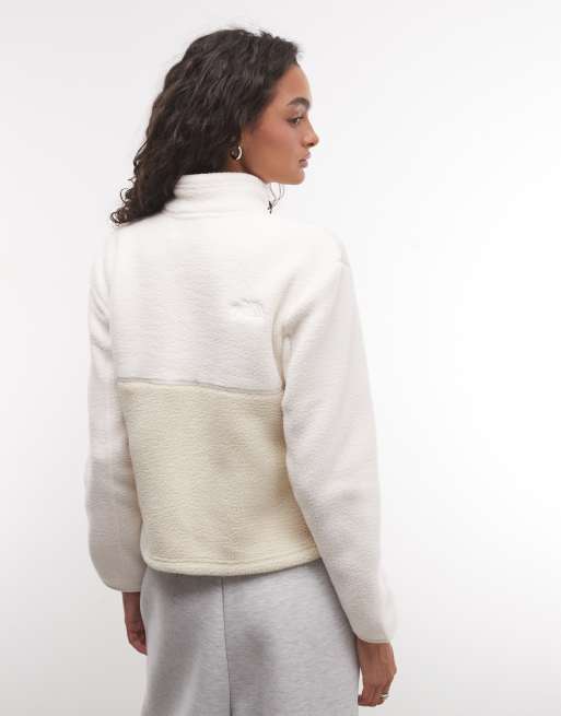 The North Face Yumiori 1/4 zip in stone and white, 4 of 4