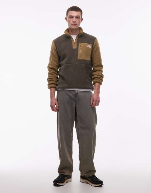 The North Face – Yumiori – Brun, blockfärgad, fleecetröja med 1/4-lång dragkedja, 2 av 5