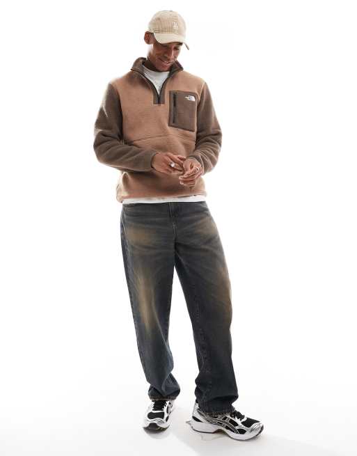 The North Face - Yumiori - Fleece met korte rits in bruin, 2 van 4