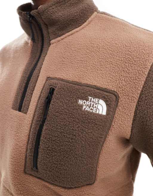 The North Face - Yumiori - Fleece met korte rits in bruin, 3 van 4