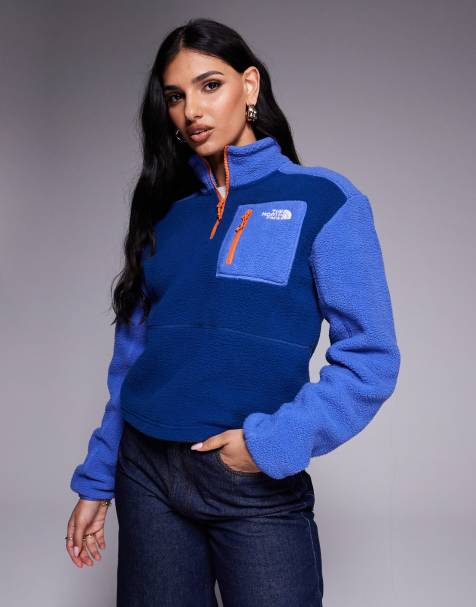 The North Face – Yumiori – Fleece-Sweatshirt in Blau mit kurzem Reißverschluss - view 1