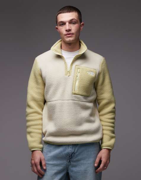 The North Face – Yumiori – Fleece-Sweatshirt in Hellgrün mit Colourblock-Design und kurzem Reißverschluss - view 1