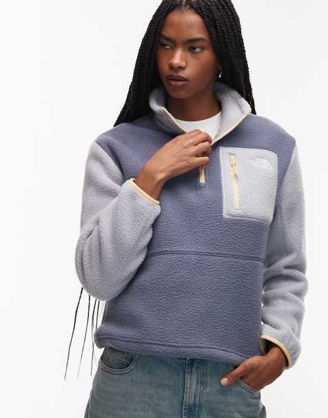 The North Face – Yumiori – Fleecepullover in Blau mit kurzem Reißverschluss - view 1
