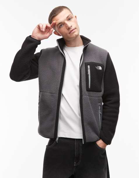The North Face Yumiori full zip colourblock fleece in grey - view 1