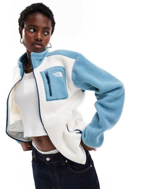 The North Face Yumiori full zip colourblock fleece in off white - view 1