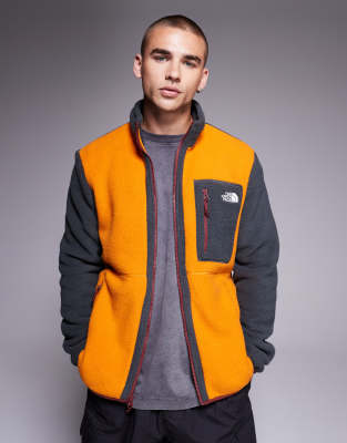 The North Face The North Face Yumiori full zip colourblock fleece in orange